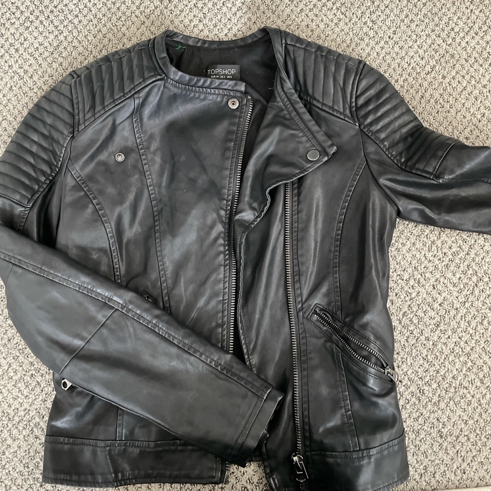 Top shop leather jacket